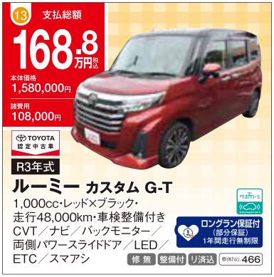 ユーカーランド久山 展示中古車 No.13